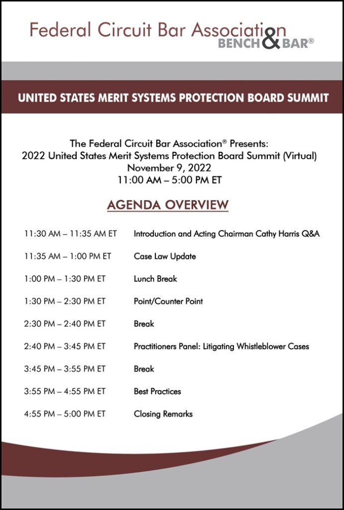 2022 United States Merit Systems Protection Board SUmmit